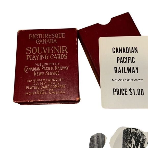 Canadian Pacific Railway Souvenir Playing Cards Picturesque Canada rare complete - Picture 8 of 8